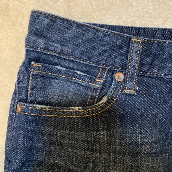 Uniqlo UJ Blue Denim Jeans Skirt Women Size Waist 64cm XS 4 Pockets Zipper - Picture 8 of 10